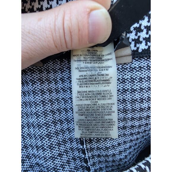 BCBG MAXAZRIA Women's Mars Houndstooth Jacquard Legging Sz M Black Combo Revolve - Picture 6 of 7